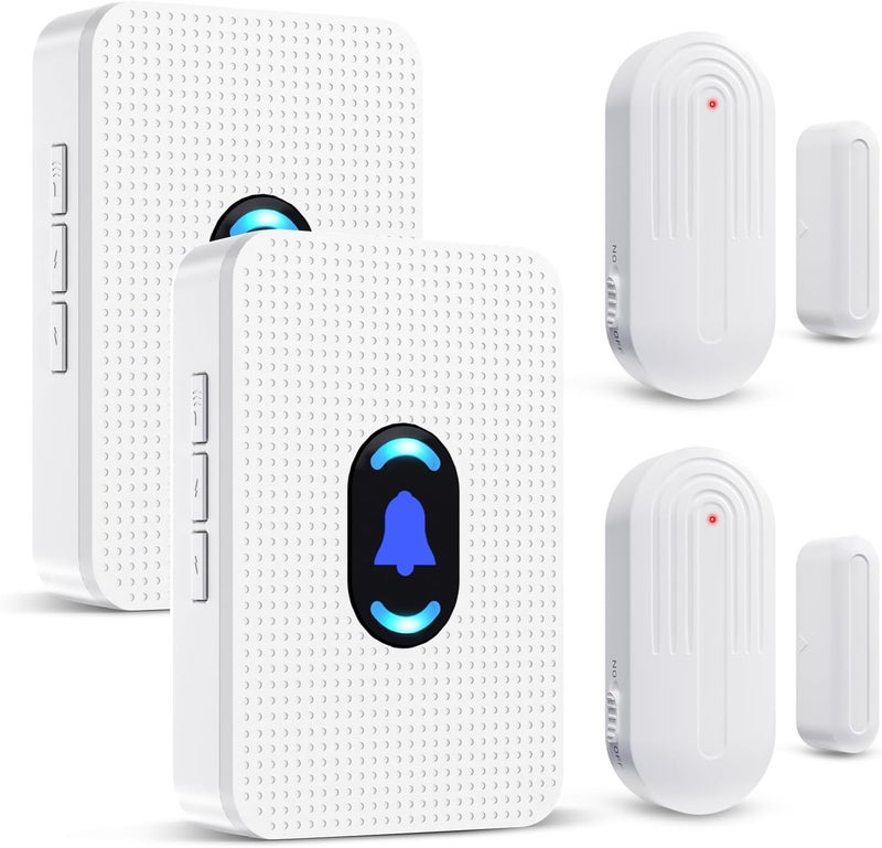 Daytech Wireless Door Chime, Door Dinger for Business Entry/Store/Home/Office, Door Alarms When Opened with 800 Ft Range,20 Chimes 5 Adjustable Volume 2 Sensors + 2 Receivers - Image 1